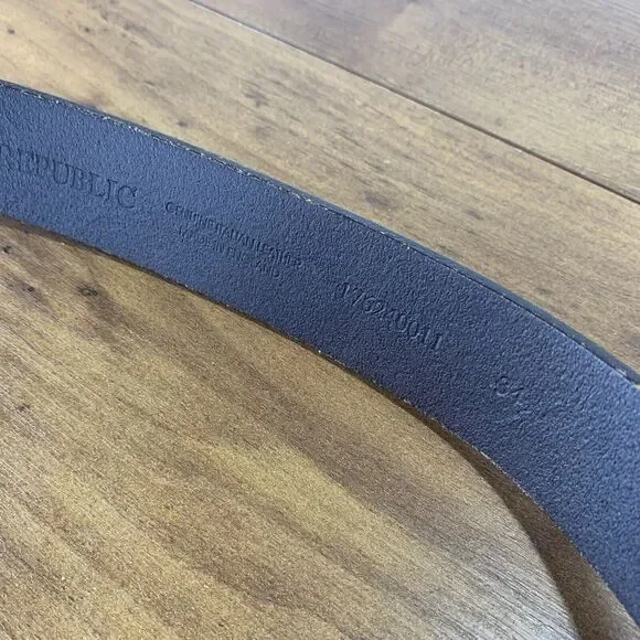 Banana Republic Brown Italian Leather Belt Made in England Size 34 - Picture 5 of 9